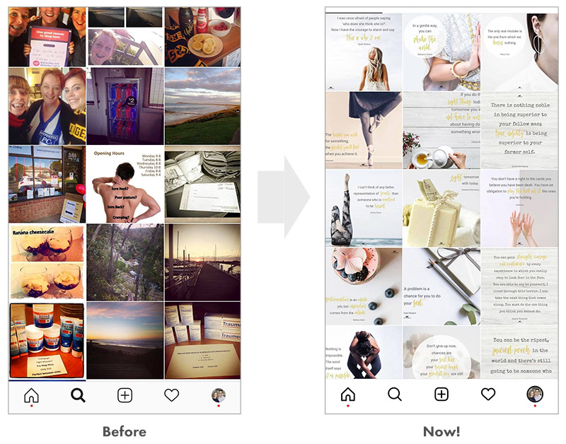 Instagram feed compare
